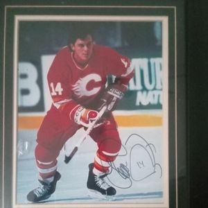 Theron Fleury - Calgary Flames Signed and Framed